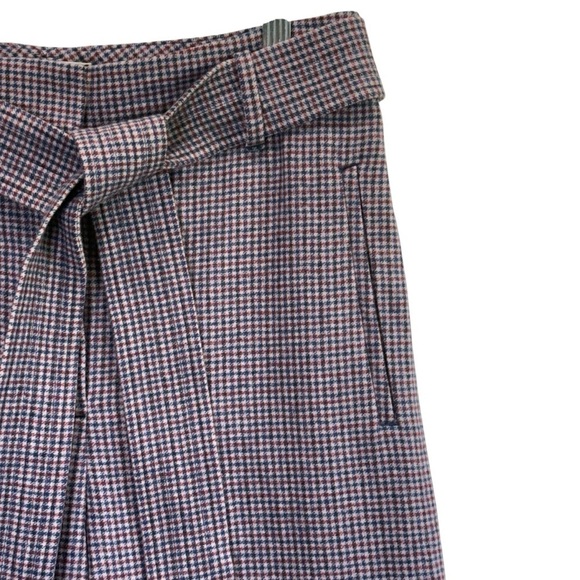 Wilfred Wool Blend Plaid Pants with Tie-Waist. Size 6 - Picture 9 of 13